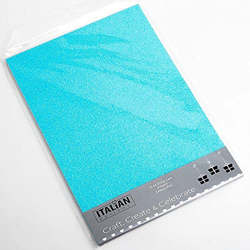 Glitzer-Karton, A4, 250 g/m², kein Schuppen, hellblau, 10 Blatt