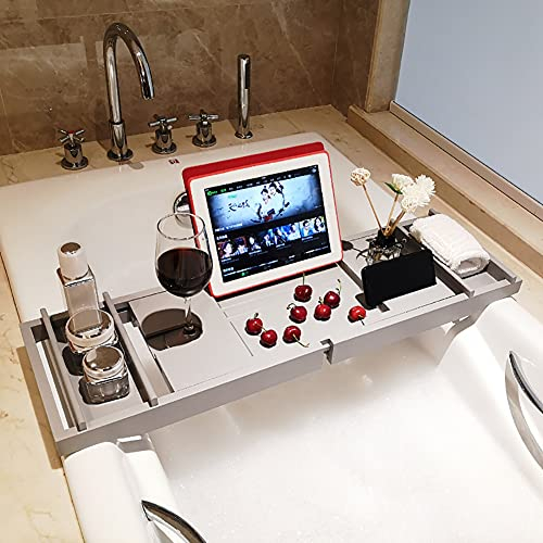 Ruby Lil Extended Bath Caddy - Badewannenablage Für EIN Entspannendes Spa Zu Hause - Holzbaderegal, Badzubehör