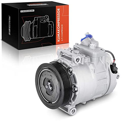 Frankberg Compresor de aire acondicionado con embrague Gasolina Compatible con Serie 1 E81 E87 Serie 3 E90 Serie 3 Cabriolet E93 Serie 3 Cupé Serie 3 Touring 64526956716, incl. aceite premezclado