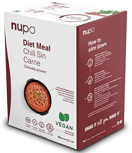 NUPO® Diet Meal Replacement extreme [Chili sin Carne - 10 Portionen] - Kalorienarme Ernährung, glutenfrei & GMO frei - Vollwertige Mahlzeitersatz abnehmen - Food replacement - Nahrungsersatz abnehmen