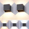 Elitlife Wandleuchte Innen, 2 Stücke LED Wandlampe Einstellbar 3000K 4000K 6000K Außenwandleuchte Mit Einstellbar Abstrahlwinkel Up Down Modern Aluminium LED Wandleuchte Aussen(Schwarz)