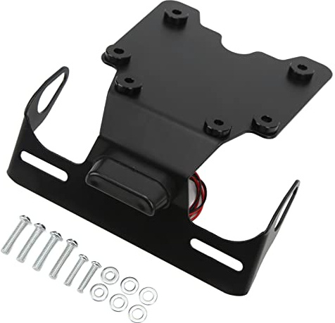 Motorrad Kennzeichenhalter Carbonstahl - Passend für Tenere 700/Rally, XTZ700 2019-2022 mit eleganter schwarzer Oberfläche