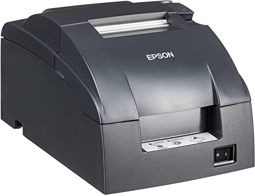 Epson TM-U220B Dot Matrix Compact POS Impact Quittungs- und Küchen-Etikettendrucker - DK-Port und Ethernet-Konnektivität - Druckgeschwindigkeiten bis zu 6,0 lps, 4 Zeilen pro Sekunde, Auto-Cutter,