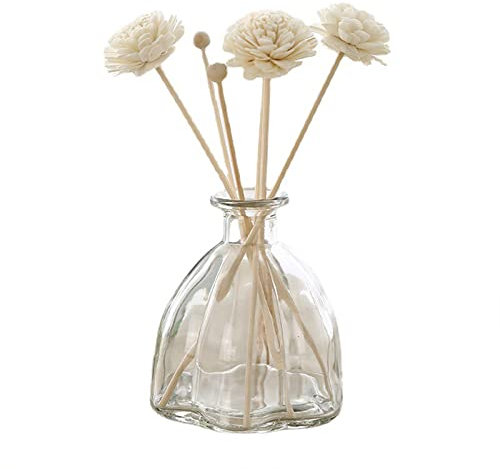 LIBOOI Reed Diffuser Bottles - Glass Vase Jars for Essential Oil Diffuser Gift