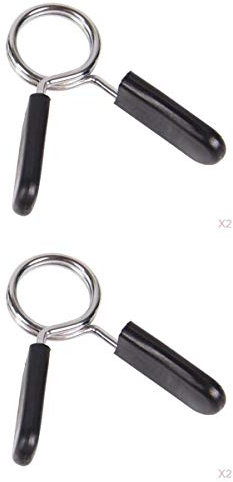 barenx 2 manubri da 24 mm + 2 x 25 mm con clip a molla per sollevamento pesi