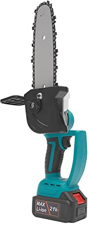 8 Zoll Mini Kettensäge mit Akku,Mini Kettensäge Elektro, Kettensäge mit der scharfen Kette,Einhand Kettensäge mit 2 Akku 4000mAh,mit Schnellladegerät,für Garten,Holz und Astscheren