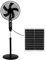 Ventilador de pie Solar Boreal Negro 30W DC batería de Litio de 9h duración con Panel Solar y Puerto USB Cable 4,2 Metros