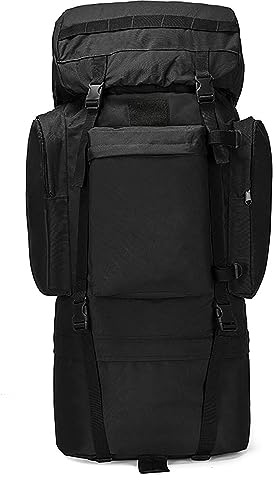 Kabxhueo Extra groß Innenrahmen Trekkingrucksack 120L Wasserdichter Militär Rucksack mit Regenschutz Wanderrucksack Outdoor Survival Rucksack fur Herren Damen Camping Trekking Reisen