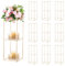 NUPTIO Support Fleur Centre de Mariage: 10 Pièces de 80cm de Haut avec Panneau Acrylique À 2 Couches Or Vase Géométriques À Colonnes Metal pour Mariage Décoration d'anniversaire