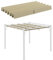 Outsunny Copertura per pergola retrattile 3 x 3 m - beige