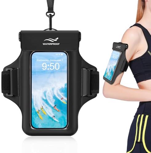CITAMAMA Funda Impermeable Móvil, 2 en 1 Funda Agua Movil para Brazalete Running Flotante Bolsa Estanca Móvil Waterproof Phone Case para iPhone 15 Pro Max 14 13 Galaxy S24 S23 Ultra Xiaomi hasta 6,7''