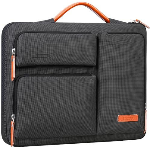 Lacdo 360° Protettiva 15-16 Borsa Portatile Custodia per 15-15.6 Acer HP Lenovo Dell ASUS Laptop, 16 Pollici New MacBook Pro M4/M3/M2/M1 Pro/Max A3403 A3186 A2991 A2780 2024-2019 Bag, Nero