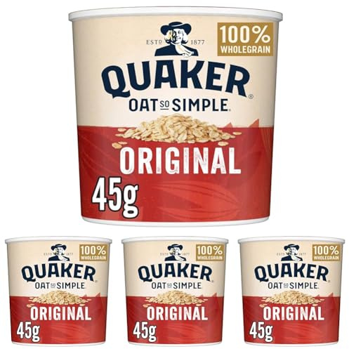 Quaker Oat So Simple Original Porridge Pots, 45 g (Pack of 32)