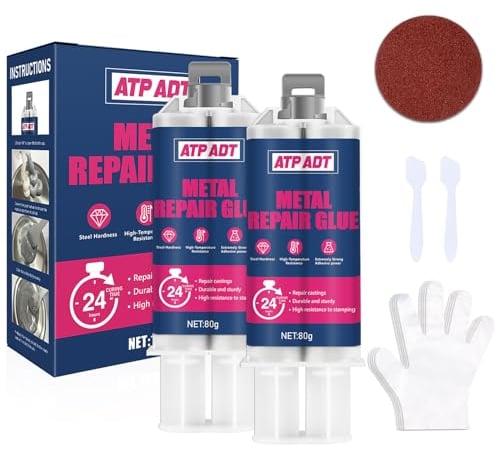 Soldadura en Frío y Pegamento para Metal | Alta Temperatura + Resistente al Agua | Incluye Accesorios | Reparación Rápida en Superficies de Fundición | 160g - Aplicación Instantánea