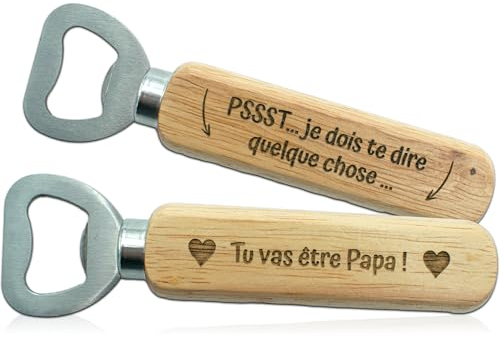 ERNESTINE - Décapsuleur annonce grossesse personnalisé papa - cadeau annonce grossesse papa - annonce grossesse futur papa - annonce grossesse surprise papa - idée annonce grossesse pour futur papa