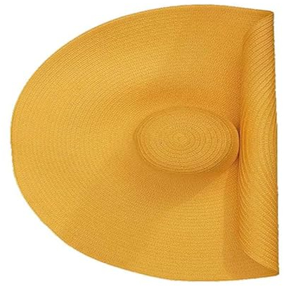 JDYaoYing Chapeau de paille surdimensionné pour femme - Pliable - Grand chapeau de paille - Chapeau de paille à large bord, jaune, 6