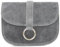 lePelou Umhängetasche aus Veloursleder, Wildleder Handtasche, Cross Body Tasche Geschenk (Dunkelgrau)