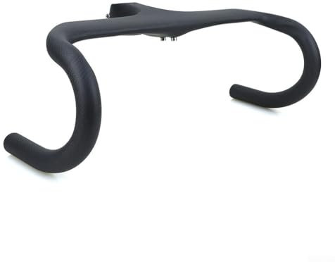 Zoegneer Manubrio curvo in fibra di carbonio per bici da corsa, diametro forcella 28,6 mm (420 x 80 mm luminoso)