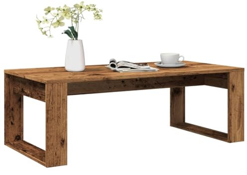Table basse vieux bois 102x50x35 cm bois d ingénierie