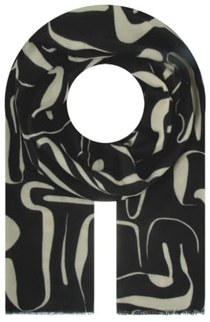Majea Halstücher Damen Tuch Kopftuch Halstuch Schal Damen-Schal Tücher Stola (880033) (schwarz 12)
