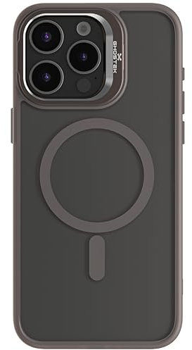 Ghostek KickCam iPhone 15 Pro Max Case with Camera Kickstand and Compatible with Apple MagSafe, Shockproof Protective Phone Cover (6.7 Inch, Gray)