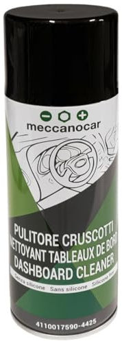 MECCA NOCAR Pulitore Cruscotti Professionale 400 ml Spray Senza Silicone Lucidante Protettivo per Pulizia Interni Auto Camion ecc. in Particolare Superfici in Plastica Gomma Pelle Finta Pelle Legno