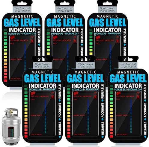 PRITOK 6 Pcs Gas Bottle Level Indicator: Reusable Magnetic Gas Level Indicator, Propane Butane LPG Fuel Gas Tank Level Indicator, Accurate and Reliable Magnetic Gas Bottle Level Indicator