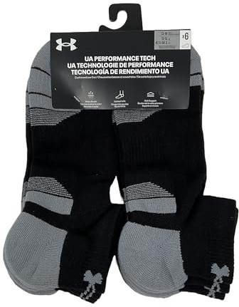 Under Armour Men's UA Performance Tech Cushioned Low Cut Socks - 6 Pack