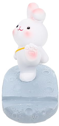 HOMSFOU Mobile Phone Holder Ornaments Punny Rabbit Design Desk Phone Stand for Office Multi-function Cellphone Support Desktop Decor for Work Home Use