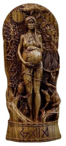 Griechische Mythologie Mutter Der Erde Gaia Statue,Mythos Göttin Skulptu Renharz Statue Altar for Heim Altar Hexen Statue,Kreative Schreibtisch Dekoration