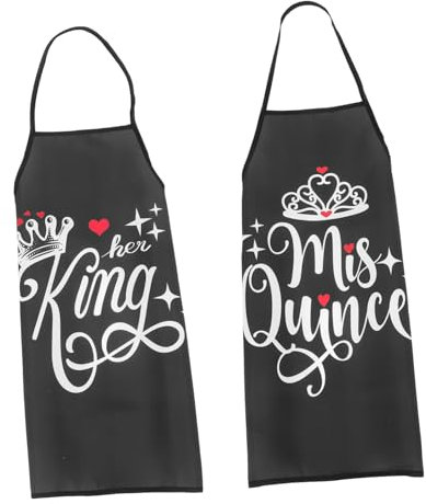 Uonlytech Grembiule Per Stampa Lettere e Corone Grembiule Decorativo Da Per Personalizzato Per e Cucinare