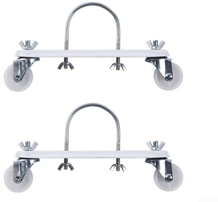 2Pcs Radiator Wheels Stand Pulley, Electric Heater Caster Stand Set, Mobile Pulley Bracket, Oil Ting Caster, For Oil Filled Radiators, 360° Rotatable Wheels(White)