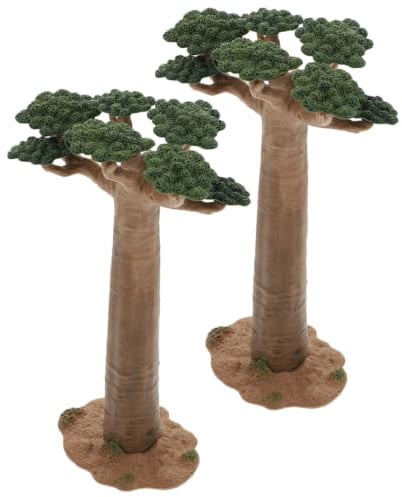 Miniaturbäume zum Basteln, 2 Stück Miniatur-Baobab-Bäume, Modellbäume, Zuglandschaft Architektur Kunstbäume Für Heimwerker Baumodell Landschaftslandschaft Naturgrün