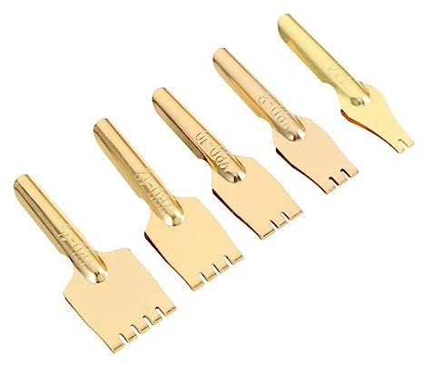 ROMISBABA 5pcs Vintage Pen Brass Nibs Replacement Accessories for Fountain Pens Easy to Install Calligraphy Supplies for Students and Artists and Reliable Writing Tools
