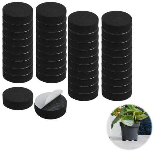 Vidsmow 40 Stück Unsichtbare Blumentopf Füße, Unsichtbare Selbstklebende Füße für Blumenkübel außen, rutschfeste Eva-Pads für bessere Drainage, füsse für Blumenkübel außen & Innenbereich