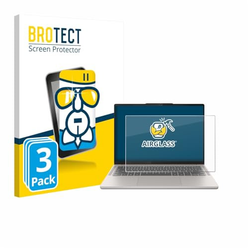 brotect Glass Screen Protector Film compatible with Lenovo Chromebook Plus 14 (3 Pack) - Glass-Foil 9H Protection [Scratch Resistant, High Clarity]