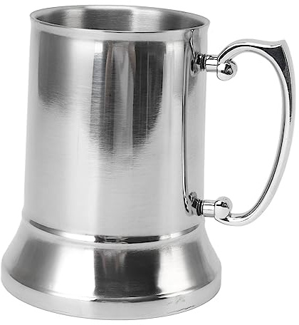 Respicefinem Edelstahl Bierkrug 500ml Robuster Trinkbecher für Bier Kaffee & Wasser Mit -Rutsch- Ideal für Partys und Barzubehör
