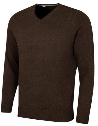 Calvin Klein Mens 2026 V-Neck Soft Cotton Easy Care Golf Sweater