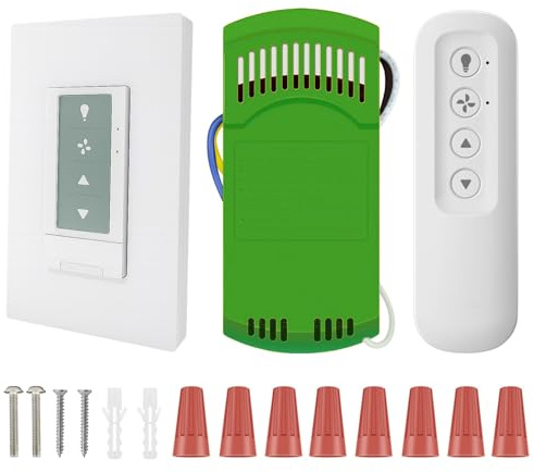 Universal Ceiling Fan Remote Control Kit, Wall Remote Switch with 3 Speed