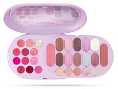 Pupa Palette Make My Day Plus Blush, Rossetti, Gloss, Ombretti, Correttori e Illuminanti - 29 Pezzi per Trucco Viso, Occhi e Labbra, Perfetta in Casa o in Viaggio - In 3 Varianti Colore (001 Violet)