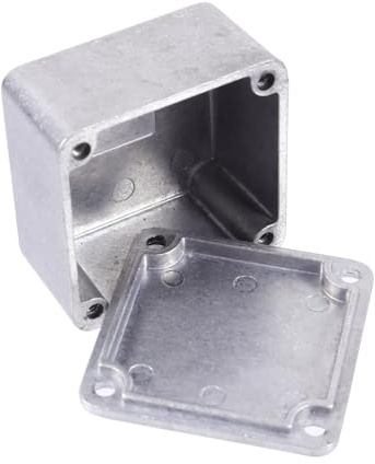 PRETYZOOM Effektbox Rostfrei Oberfläche mit Polierter Scharfe Kanten with and Aluminium Gehäuse für Gitarrenpedal für Selbstgemacht Gitarreneffekt Pedalbau