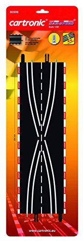 Cartronic Car-Speed Spurwechsel (2 Stück), Maßstab 1:43, Länge jeweils 35,4 cm - Zubehör für Cartronic Car-Speed Autorennbahn - für Kinder ab 6 Jahren
