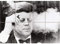 Doppelganger33 LTD Vintage Photograph B&W Jfk Kennedy Portrait Smoking Cigar Reproduction XL Giant Panel Poster Art Print (8 Sections)