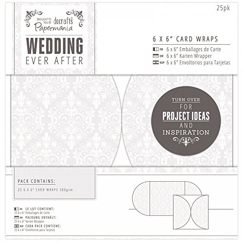 Papermania 6 x 6-Inch Wedding Damask Card Wraps