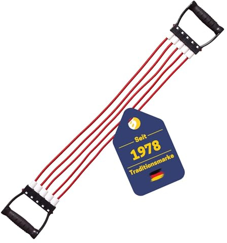 Best Sporting Expander Fitness I Bänder Krafttraining in rot I Widerstandsbänder Krafttraining durch 5 Zugseile á 15kg I Trainingsband I Ideal für Ganzkörpertraining