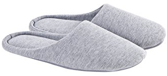 ofoot Pantofole da Donna, Scarpe Antiscivolo in Cotone Lavabile con Memory Foam(Grigio,EU 36-37)