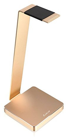 Luxa2 e-one Gold Aluminium Kopfhörer Ständer für Beats, Sony, Sennheiser, Philips, Audio-Technica, Plantronics, Bose, JVC, Gaming, und DJ-Profis Gold
