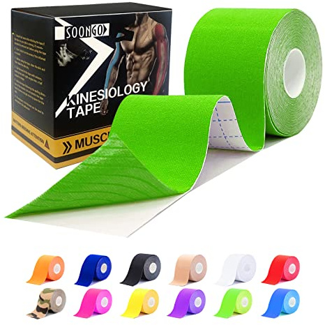 SOONGO Kinesiologie Tape Physio Muskeln Wasserfest Sport Tape Elastische Bandage Gute Hypoallergen