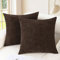 CaliTime Gemütliche Kissenbezüge für Couch, Sofa, Heimdekoration, einfarbig, weiches Chenille, 45 x 45 cm, Kaffeebraun