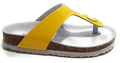 BioNatura 22 B 1009 Kinder Anatomisch Lack Zehentrenner, Gelb - Giallo Vernice Sun - Größe: 40 EU